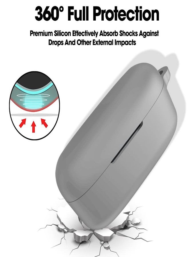 Sounce Silicone Protective Case Cover for Boat Airdopes 121v2 / Boat Airdopes 121, Anti Fall Anti Dust, with Hook Earphone Case - Grey(Case Cover Only) - Image 2